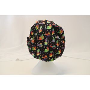 Rainbow Celestial Cats Bouffant Surgical Dental Scrub Cap